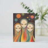 Extragalactic Energy Beings Light Entities Außerir Postkarte (Stehend Vorderseite)