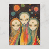 Extragalactic Energy Beings Light Entities Außerir Postkarte (Vorderseite)