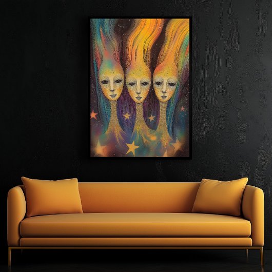 Extragalaktische Energie Beings Light Entities Sta Poster