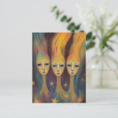 Extragalaktische Energie Beings Light Entities Sta Postkarte (Stehend Vorderseite)