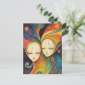 Extragalaktische Energie Beings Light Entities Sta Postkarte (Stehend Vorderseite)