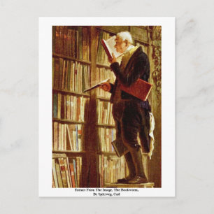 Extrahieren Sie aus dem Bild, dem Bookworm Postkarte
