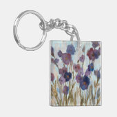 Extrahiertes Blumen in Lila Schlüsselanhänger (Vorderseite links)