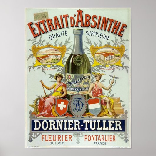 Extrait d'Absinthe Poster (Vorne)