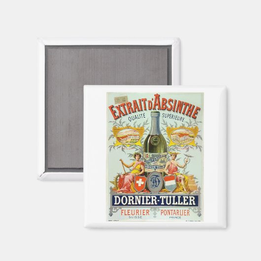 Extrait d'Absinthe Poster Magnet (Vorderseite/Rückseite)