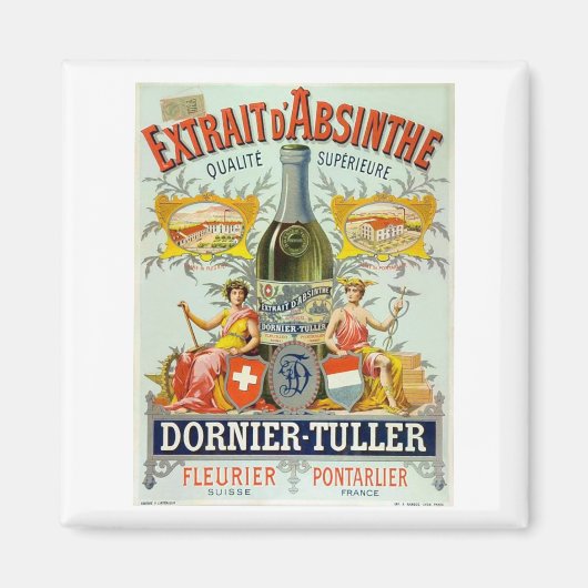 Extrait d'Absinthe Poster Magnet (Vorne)