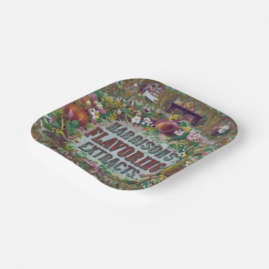 Extrakte aus viktorianischem Blumenobst Pappteller (Gewinkelt)