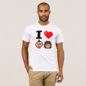 Extraleben I <3 Fernsehen T-Shirt (Vorne ganz)