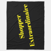 EXTRAORDINAIRE KAUFEN Gelber Text auf schwarz Fleecedecke (Vorderseite)