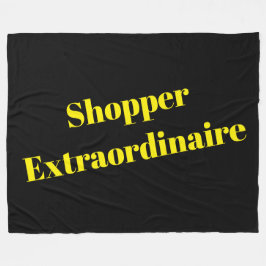 EXTRAORDINAIRE KAUFEN Gelber Text auf schwarz Fleecedecke