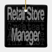 Extraordinär für den Retail Store Manager Keramikornament (Rückseite)