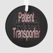 Extraordinär für Patiententransporter Ornament (Rückseite)