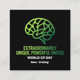 Extraordinarily Unique & United Cerebral Palsy  Quadratische Visitenkarte