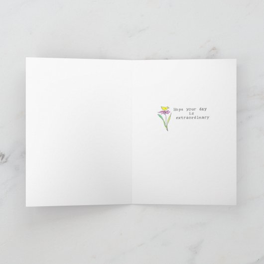 "Extraordinary" Birthday Card Karte (Innenseite)