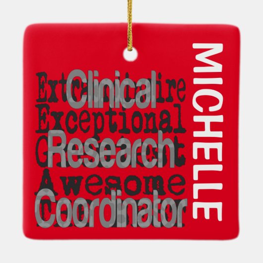 Extraordinator für klinische Forschung Keramikornament (Rückseite)
