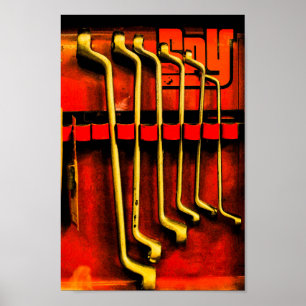 Extras Spanners Garage Bikes Cars Fixierung Poster