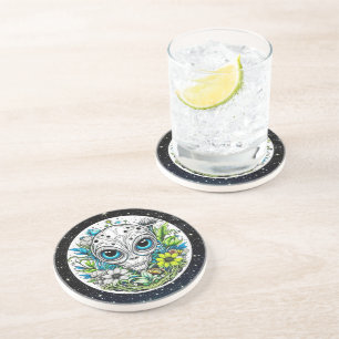 Extraterrestrial Alien in Flowers Getränkeuntersetzer