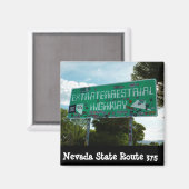 Extraterrestrial HIghway Sign Foto Magnet (Vorderseite/Rückseite)