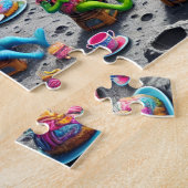 Extraterrestrial Tea Party Whimsical Galaxy Puzzle (Seite)