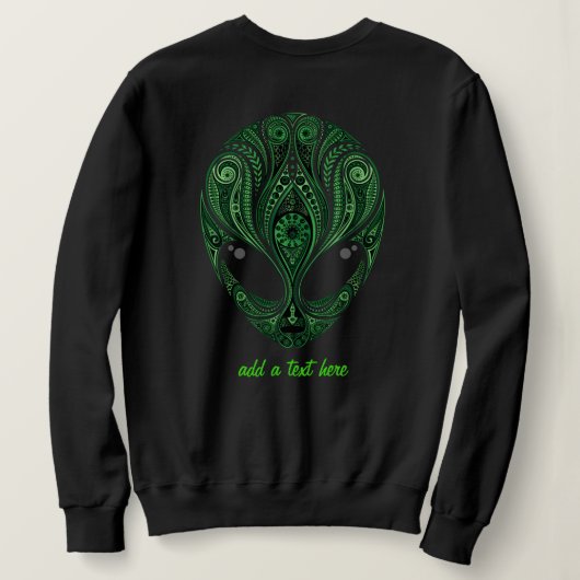 Extraterrestrial UFO Alien Sweatshirt (Design Rückseite)
