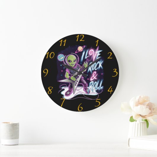 Extraterrestriale Serenade Große Wanduhr (Zuhause)