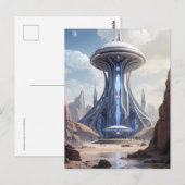 Extraterrestriale Spire Postkarte (Vorne/Hinten)