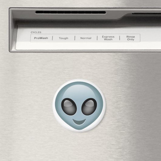 Extraterrestrische Alien Emoji Magnet (In Situ (Geschirrspüler))