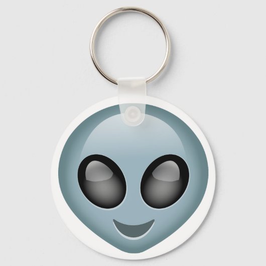 Extraterrestrische Alien Emoji Schlüsselanhänger (Vorderseite)