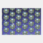 Extraterrestrische Alien Skulls Geschenkpapier Set (Vorderseite 3)