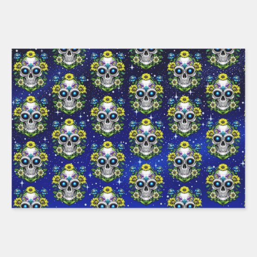 Extraterrestrische Alien Skulls Geschenkpapier Set (Vorderseite 2)