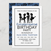 Extraterrestrische Band, Geburtstag Einladung (Vorne/Hinten)