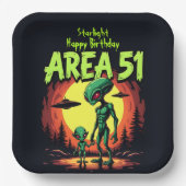 Extraterrestrische Beings erscheinen in der Nähe v Pappteller (Vorderseite)