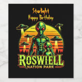 Extraterrestrische Beings im Roswell Nation Park Weinetikett (Einzelnes Label)