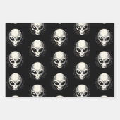 Extraterrestrische Science Fiction der Space Alien Geschenkpapier Set (Vorderseite 3)