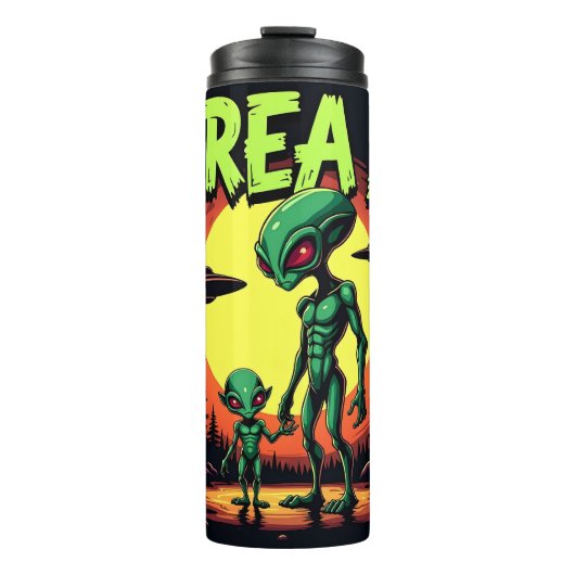 Extraterrestrischer Hotspot: Bereich 51 Thermosbecher (Vorderseite)