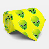 Extraterrestrisches Muster - gelb Krawatte (Gerollt)
