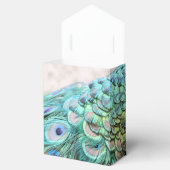 Extravagant Aqua Peacock Feathers Wedding Geschenkschachtel (Geöffnet)