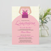 Extravagant Ball Gown Quinceanera Invitation (Elfe Einladung (Stehend Vorderseite)