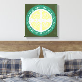 Extravagant Benediktinerkreuz Nr. 1 Grün Leinwanddruck (Insitu (Schlafzimmer))