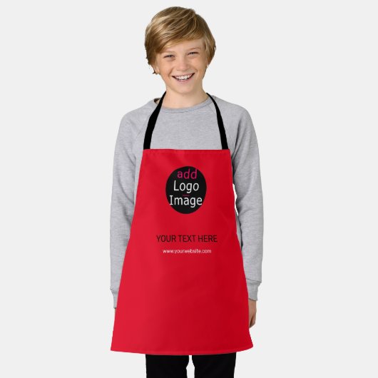 Extravagant Beruflich Minimal Custom Vivid Red Schürze (Getragen)