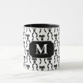 Extravagant Black Bow Mit Monogramm Tasse (Zentrum)