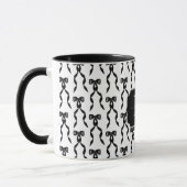 Extravagant Black Bow Mit Monogramm Tasse (Links)