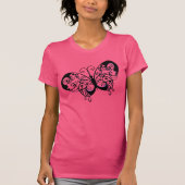 Extravagant Black Butterfly T-Shirt (Vorderseite)