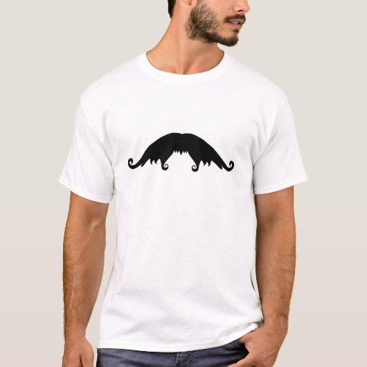 Extravagant Black Mustache T - Shirt (Vorderseite)