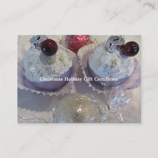 Extravagant Blank Christmas Geschenkgutschein Rabattkarte (Vorderseite)