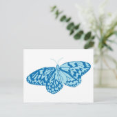 Extravagant Blue Butterfly Postkarte (Stehend Vorderseite)