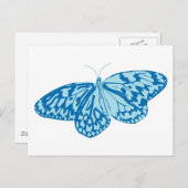 Extravagant Blue Butterfly Postkarte (Vorne/Hinten)