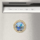 Extravagant Blue Pansy Beautician Magnet (In Situ (Geschirrspüler))