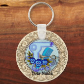 Extravagant Blue Pansy Beautician Schlüsselanhänger (Vorderseite)