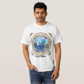 Extravagant Blue Pansy Beautician T - Shirt (Vorne ganz)
